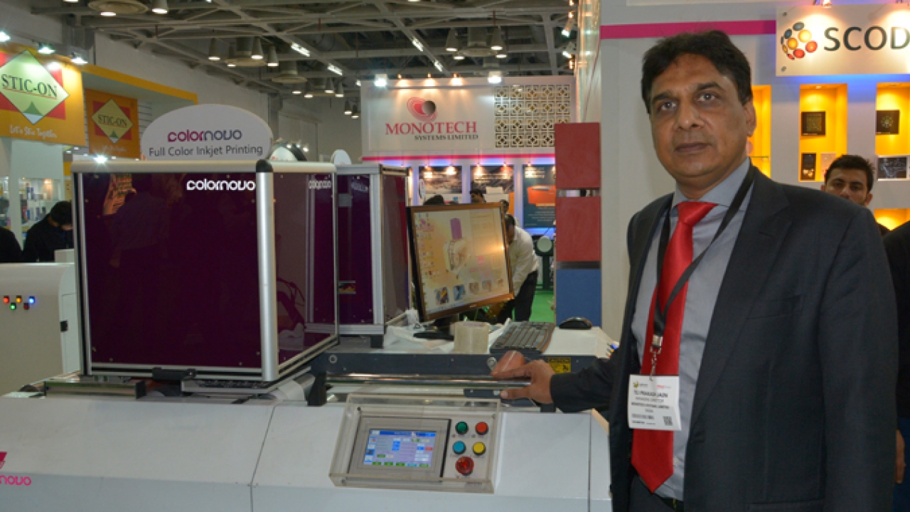 T P Jain, managing director at Monotech Systems with Colornovo T P Jain, managing director at Monotech Systems with Colornovo