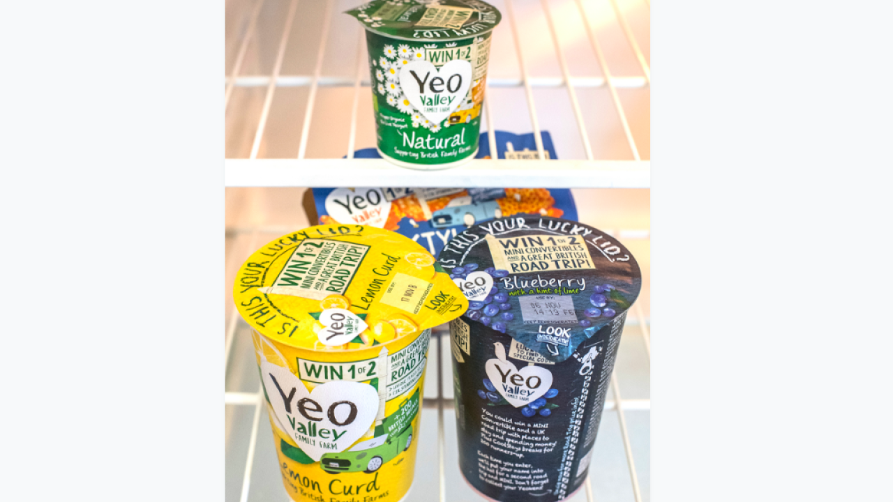 Yeo Valley yoghurt pot lids printed by Clondalkin Flexible Packaging Bury Yeo Valley yoghurt pot lids printed by Clondalkin Flexible Packaging Bury