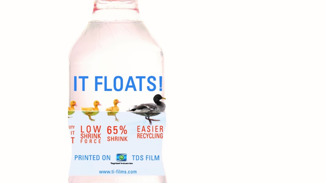 Low density polyolefin polymers make HSF an ultra-clear floatable film that minimizes the impact on PET recycling systems and reduces the weight of the label Low density polyolefin polymers make HSF an ultra-clear floatable film that minimizes the impact on PET recycling systems and reduces the weight of the label