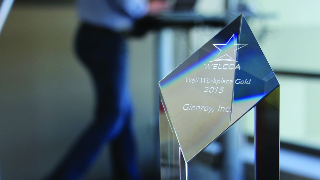 Glenroy has been recognized as ‘one of America's healthiest companies’ by earning a Gold Well Workplace Award from Wellness Council of America Glenroy has been recognized as ‘one of America's healthiest companies’ by earning a Gold Well Workplace Award from Wellness Council of America