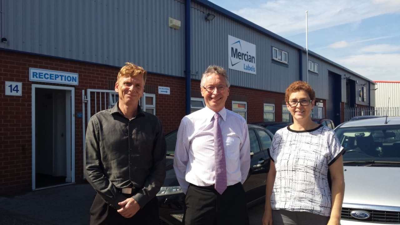 Pictured (from left): Peter Hartshorn, operations manager at the Mercian Labels site in Derby; John Saynor, LRQA BRC auditor; Alison Witton, Mercian Labels quality manager Pictured (from left): Peter Hartshorn, operations manager at the Mercian Labels site in Derby; John Saynor, LRQA BRC auditor; Alison Witton, Mercian Labels quality manager
