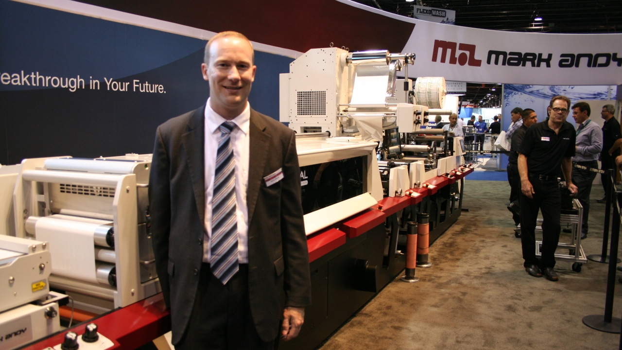 Mark Andy president and CEO, Kevin Wilken with Digital Series press