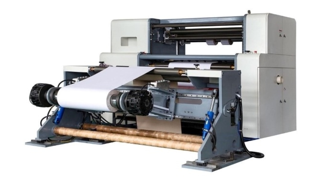 The new 350m/min speed jumbo slitter installed at Kumar Labels facility The new 350m/min speed jumbo slitter installed at Kumar Labels facility