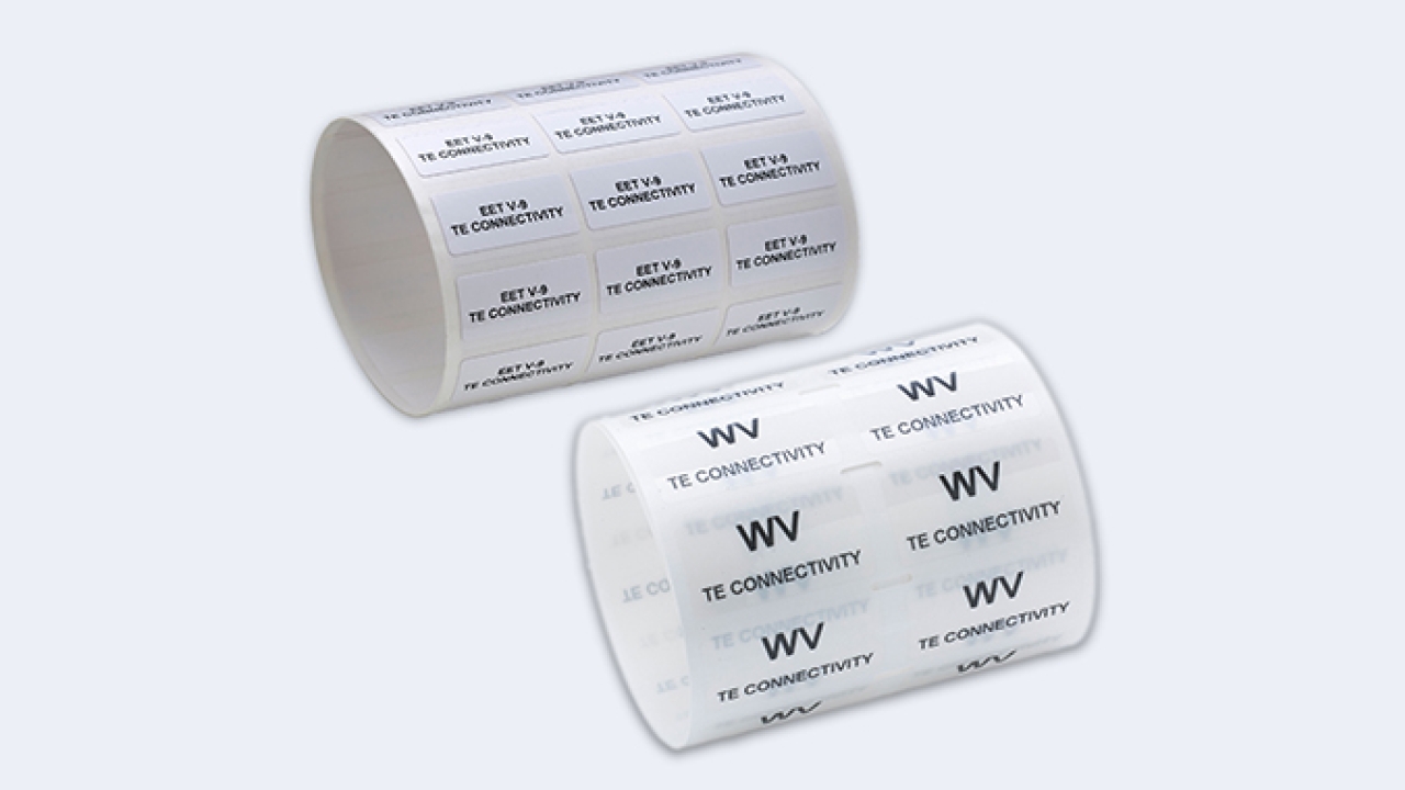 TE launches Wv and EET V-9 white vinyl labels