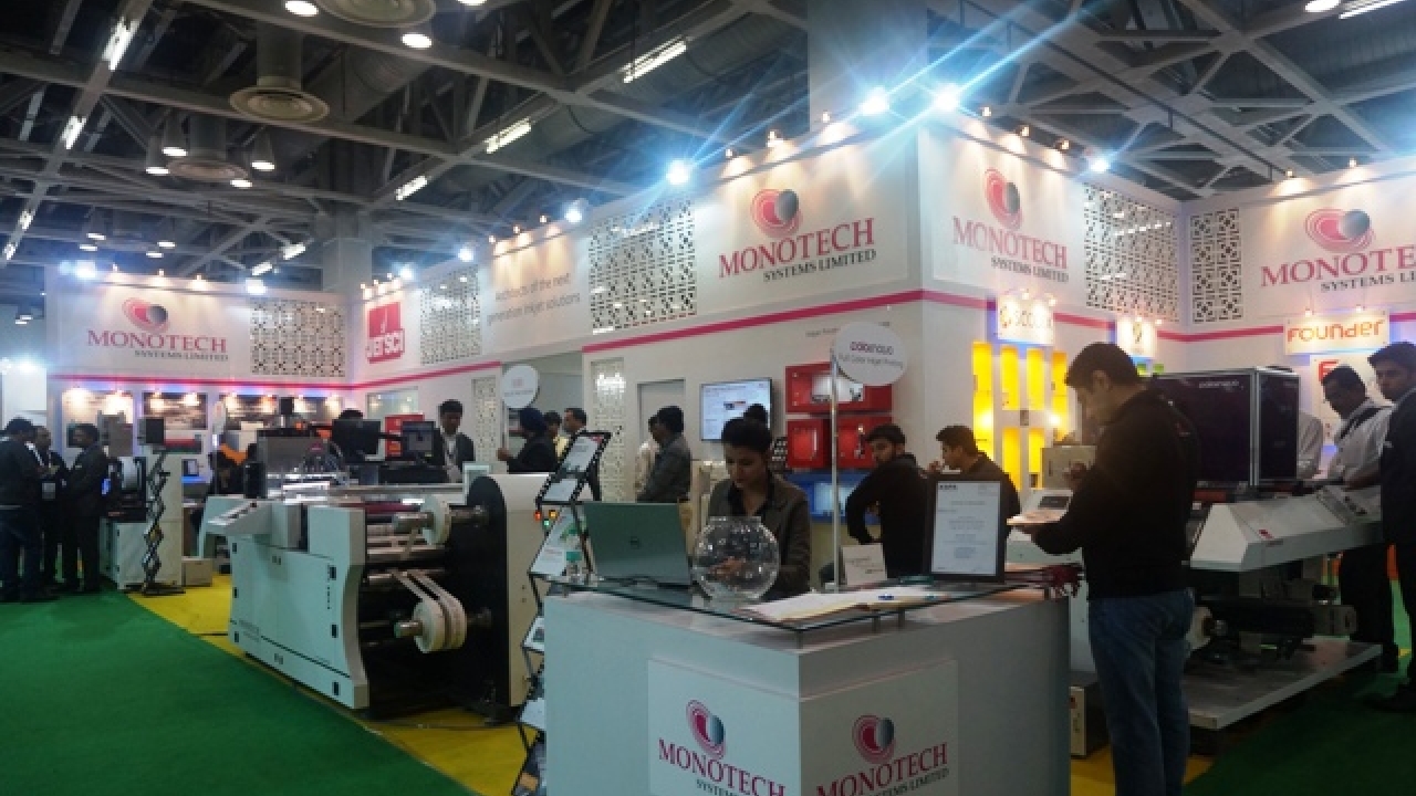 Busy Monotech stand at Labelexpo India 2016