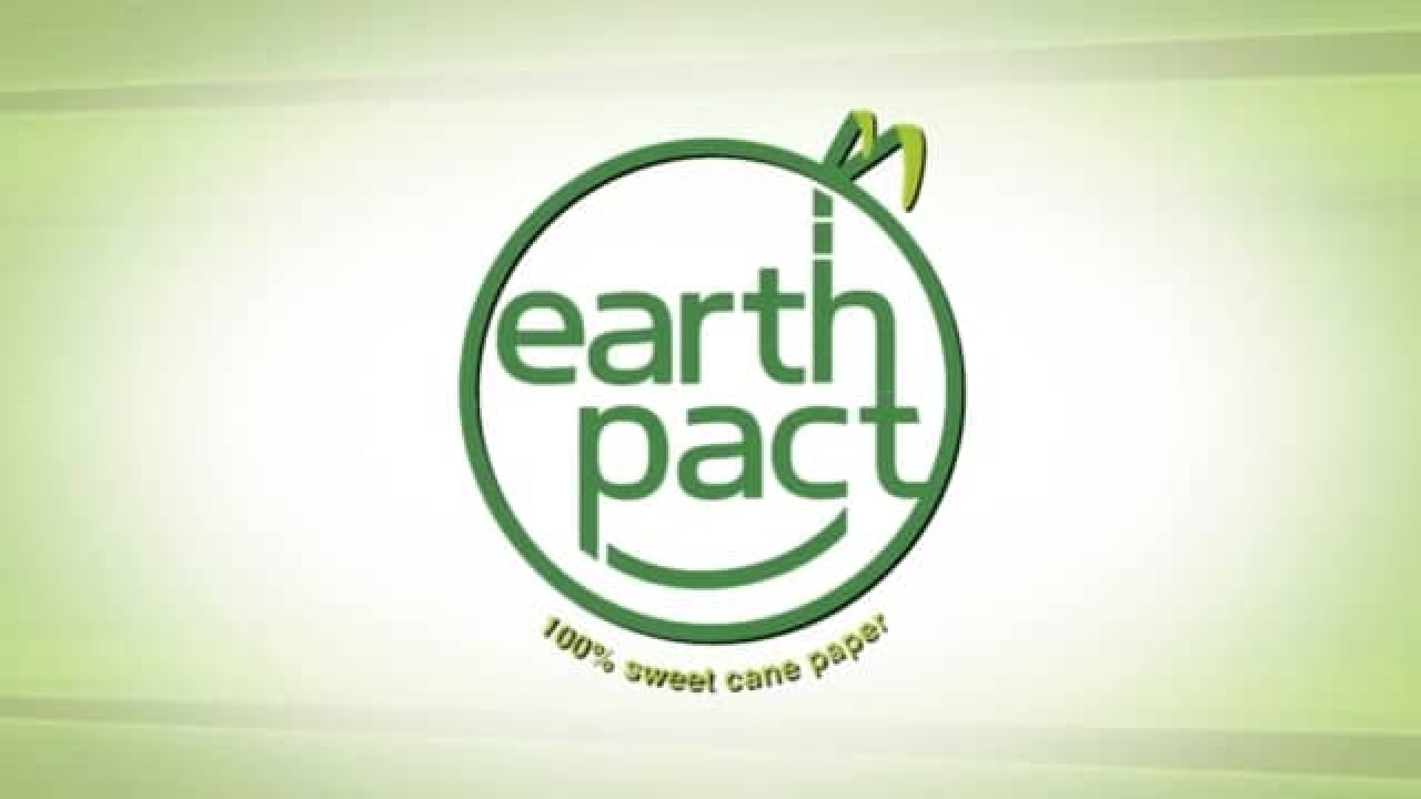 Earth Pact Sugar Cane is a paperboard product made from 100 percent pure sugar cane bagasse, an agricultural by-product of sugar manufacturing Earth Pact Sugar Cane is a paperboard product made from 100 percent pure sugar cane bagasse, an agricultural by-product of sugar manufacturing