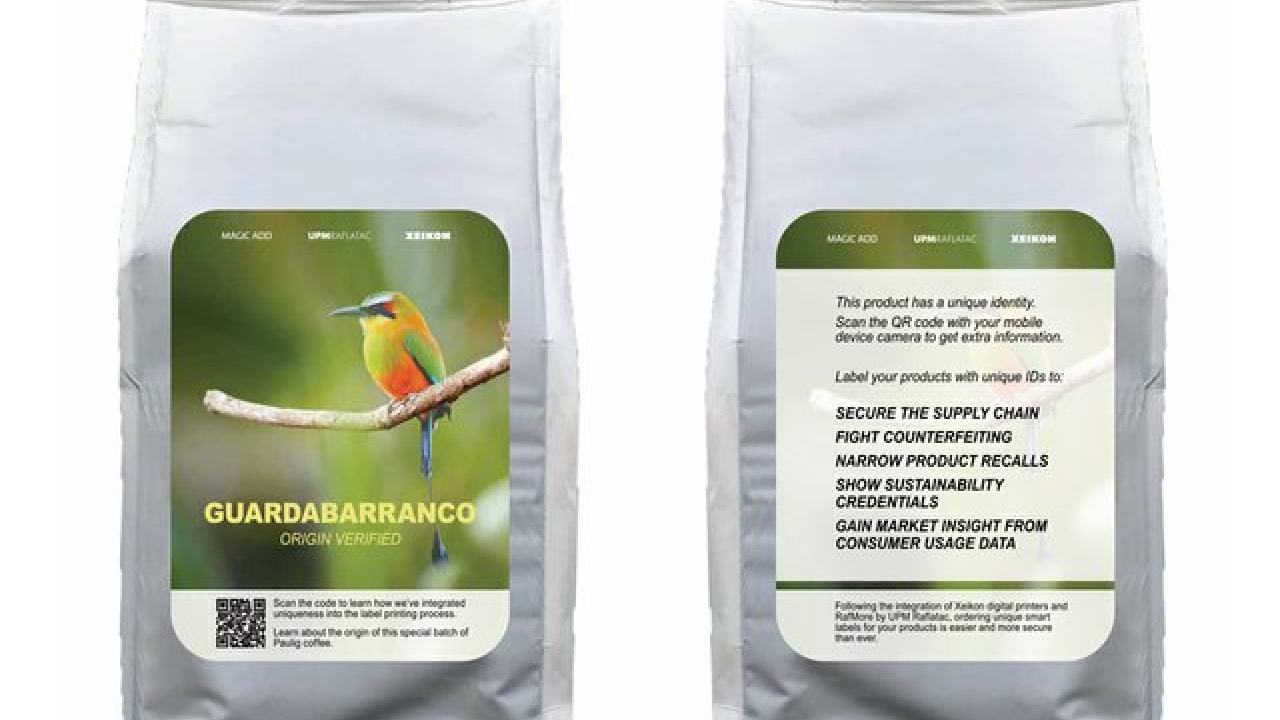 Xeikon unveiled at Labelexpo Europe 2019 a smart label product developed and created in partnership with UPM Raflatac and Magic Add The real meaning of ‘smart labels’