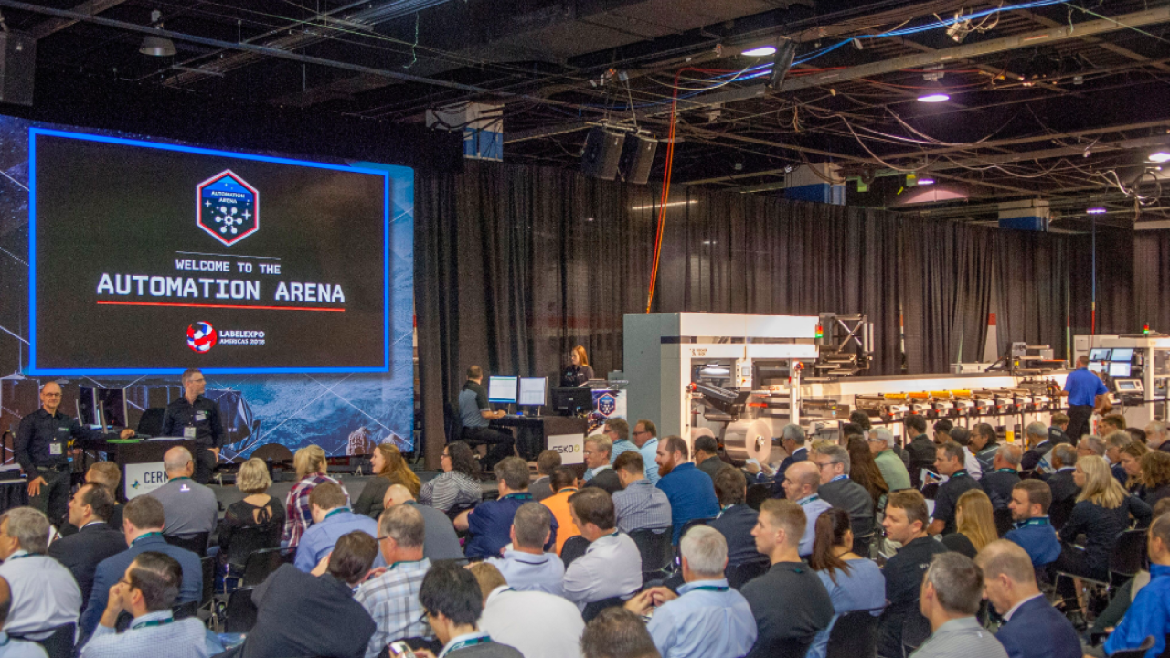 The Automation Arenas in Labelexpo Europe 2017 and Labelexpo Americas 2018 attracted around 2,500 visitors The Automation Arenas in Labelexpo Europe 2017 and Labelexpo Americas 2018 attracted around 2,500 visitors