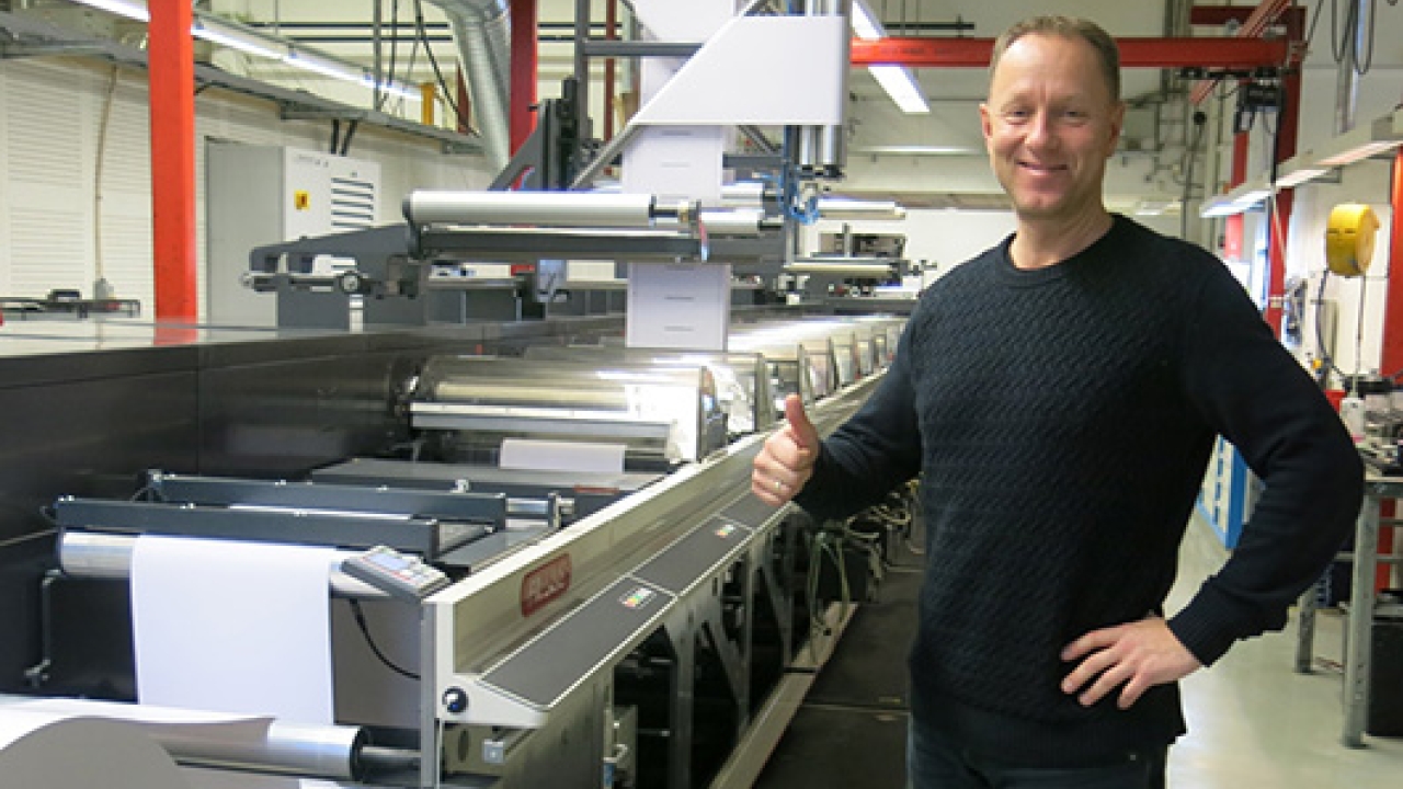 Eirik Bergh with the new press Eirik Bergh with the new press