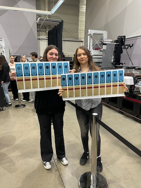 Labels were printed on each press to allow comparisons