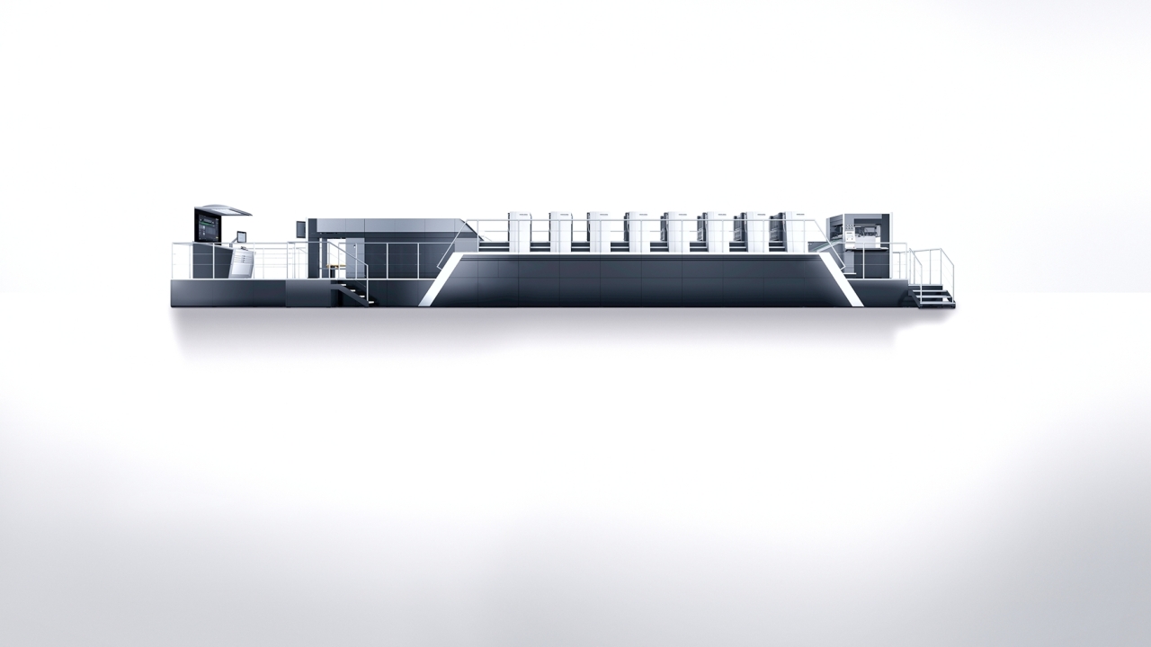 The Speedmaster XL 106-7+L, with anniversary cover on the printing unit, will be inaugurated with a certificate on site by Heidelberg Japan and Toyama Sugaki