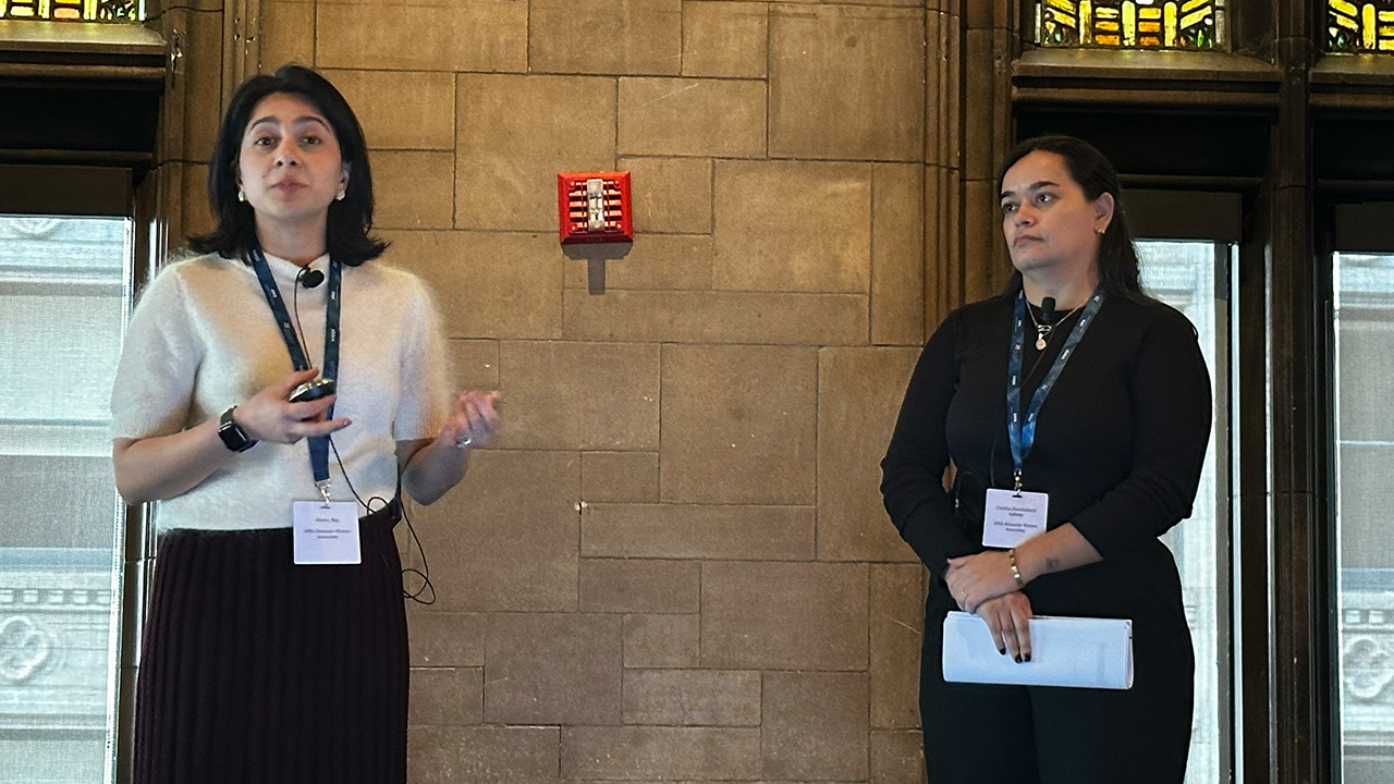 L-R: Anum Javed Beg and Catalina Steenbakkers 