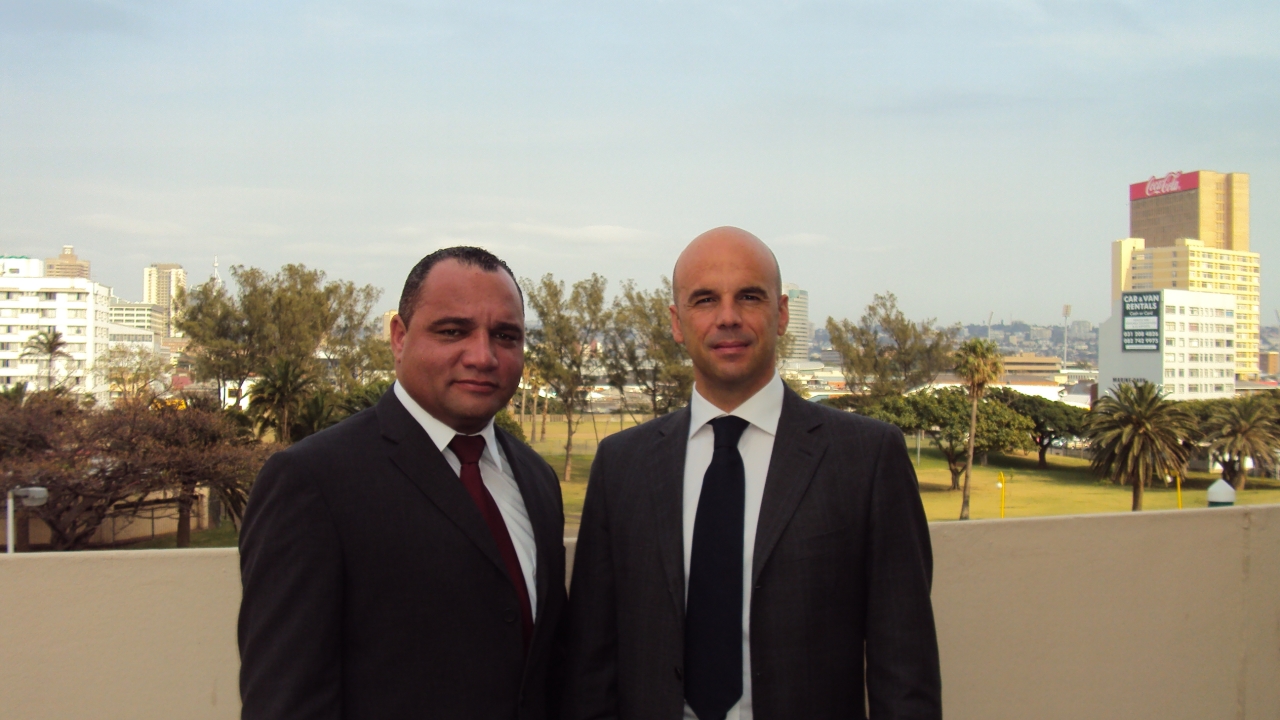 Antron Hendricks, CEO of  PRESSTEC together with Gabriele Gerbella, International Sales Manager of Grafotronic during the recent South African tour.
