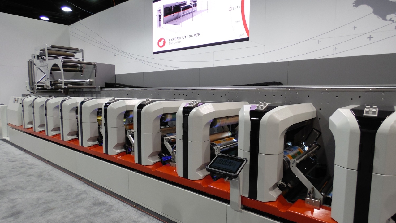 The Bobst M6 on its stand at Labelexpo Americas 2016