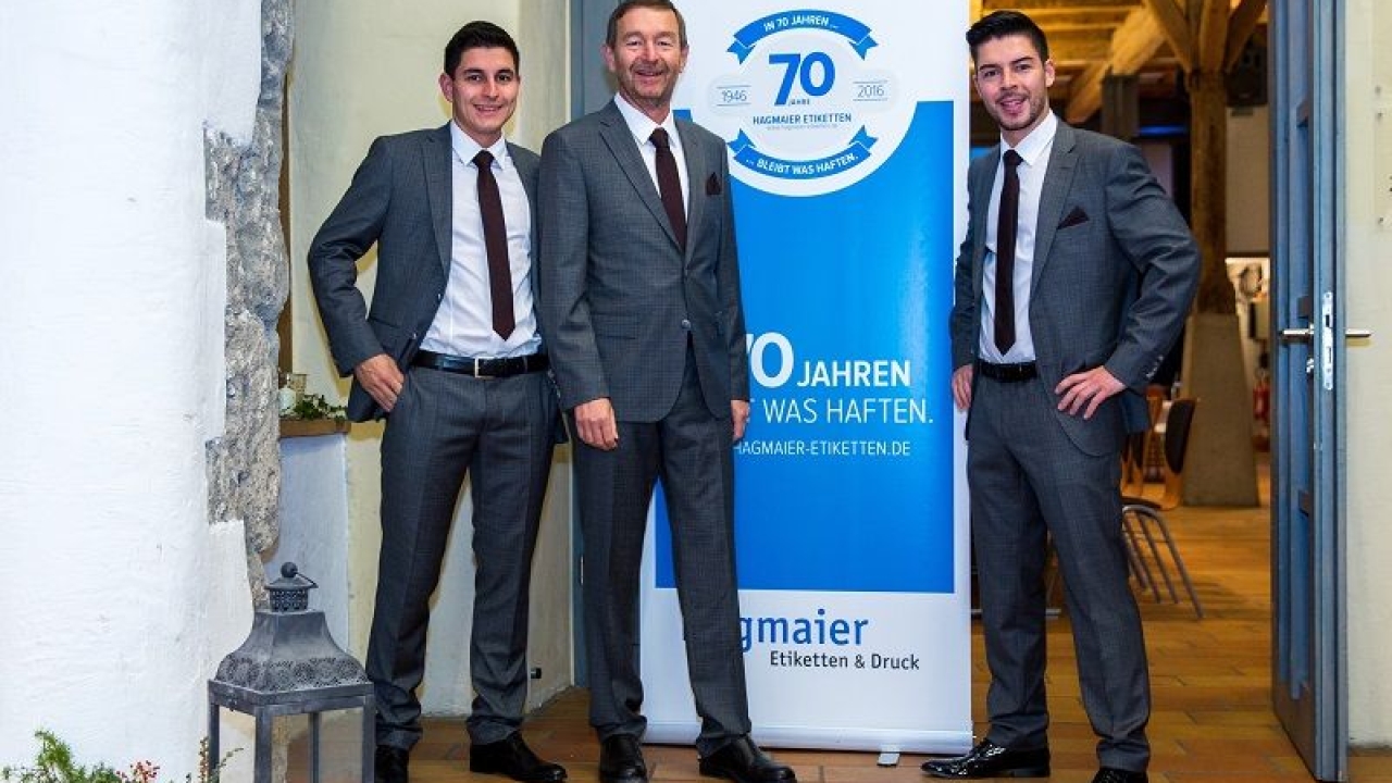 Hagmaier Etiketten & Druck is a family business with Thomas Hagmaier (center), the current Finat president, leading the company since 2012, alongside his two sons, Max (left) and Rodolfo (right) Hagmaier Etiketten & Druck is a family business with Thomas Hagmaier (center), the current Finat president, leading the company since 2012, alongside his two sons, Max (left) and Rodolfo (right)