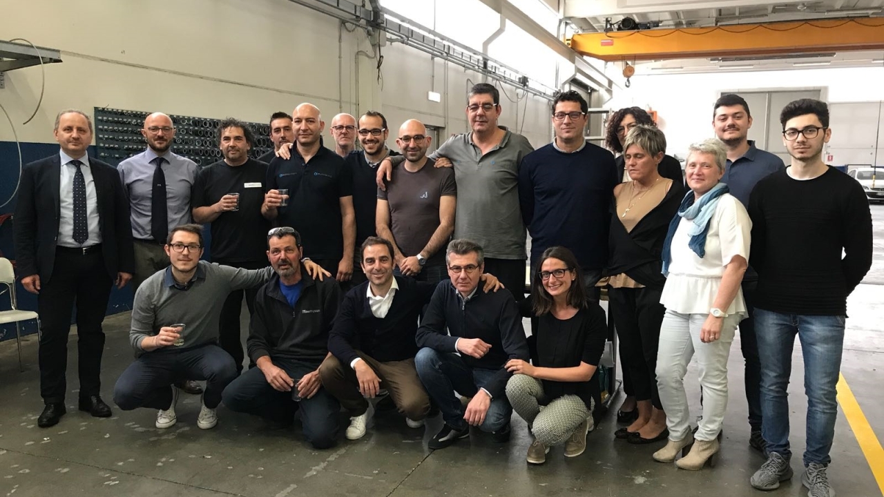 The management of IMS Technologies with the team from Laem System The management of IMS Technologies with the team from Laem System