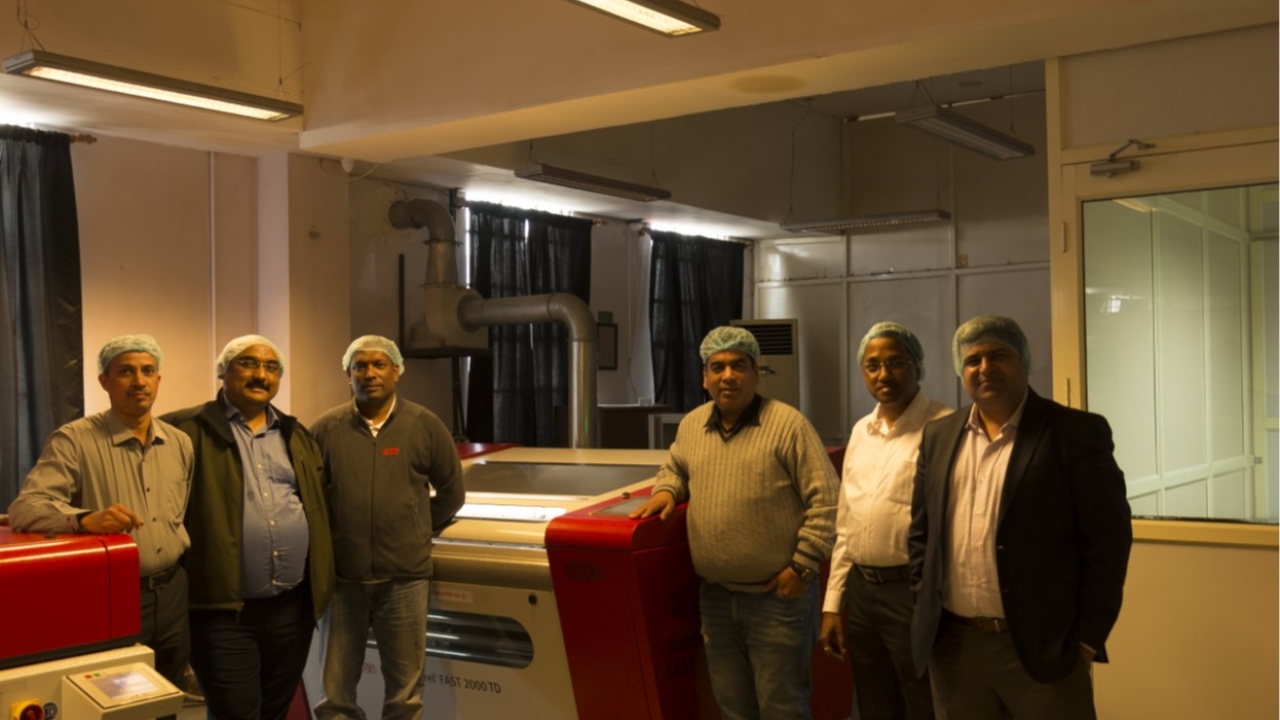 Pictured (from left): HS Arun, head of operations, Zircon Technologies; Prasenjit Das, sales manager, South Asia, DuPont Advanced Printing; Shaju John, technical manager, DuPont Advanced Printing; Sanjiv Sondhi, owner, Zircon Technologies; Prakash Mudakavi, customer care manager, South Asia, Esko; and Karan Talwar, regional business manager, North and East India, Esko