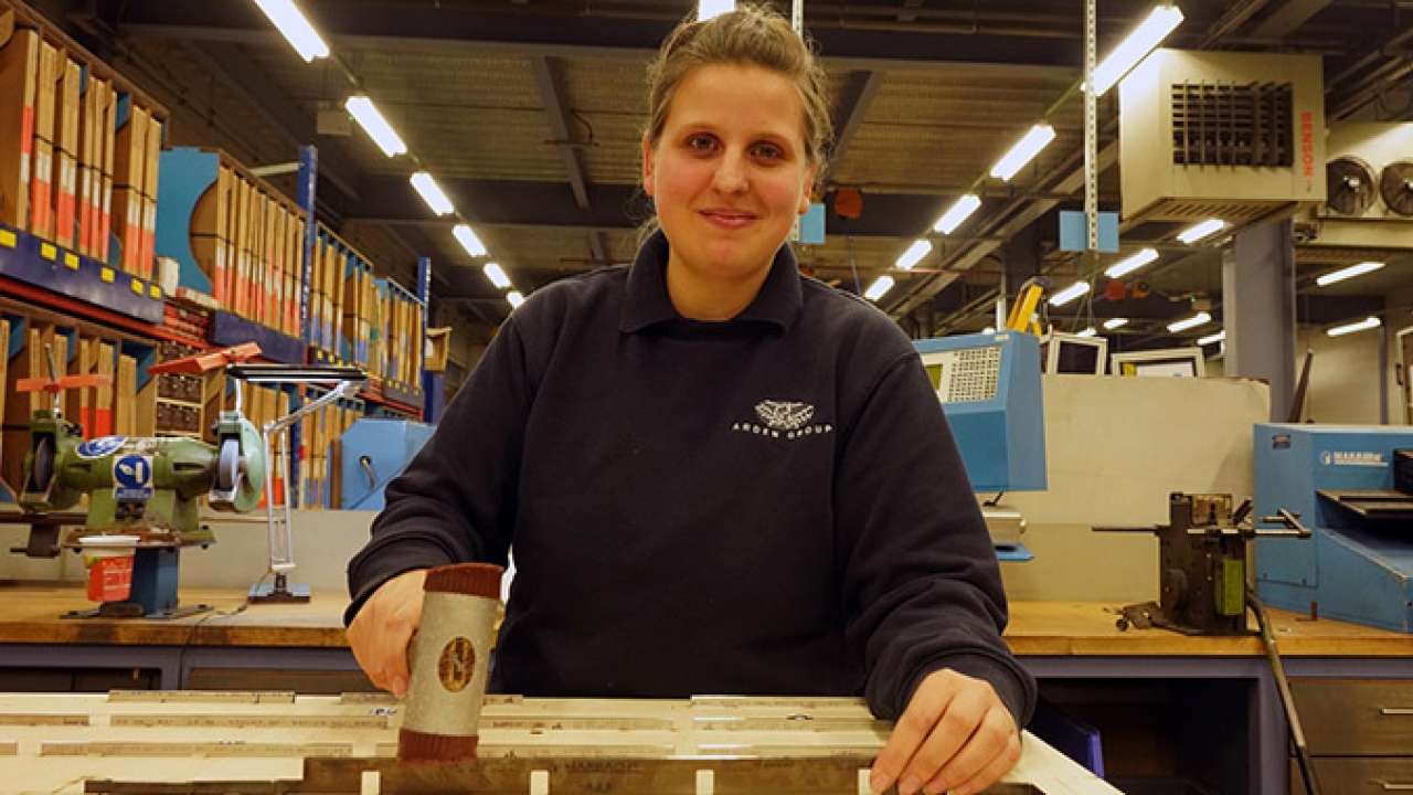 Georgina Daniel is the first ever female die-maker at Arden Dies
