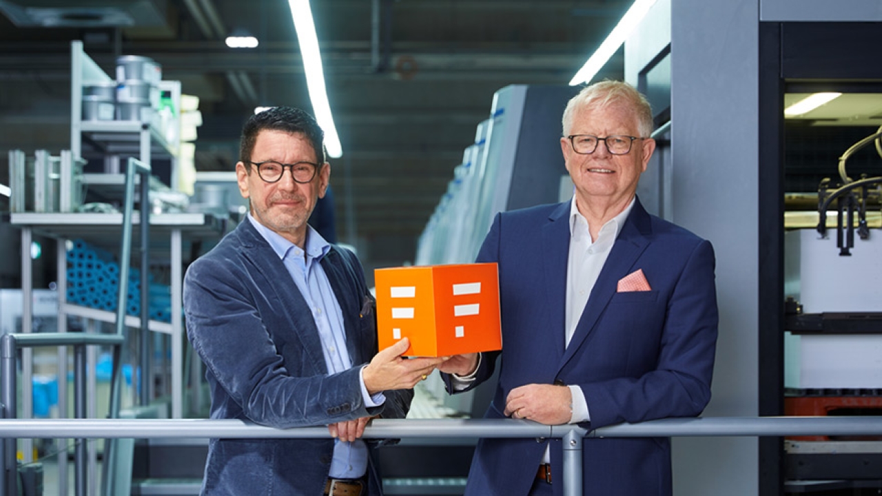 L-R: Two managing directors of Faller Packaging: Dr Michael Faller, managing partner and Dr Daniel Keesman, CEO