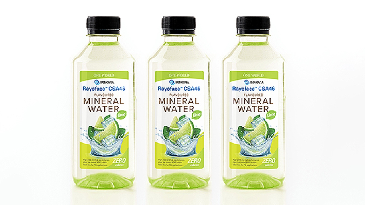 Innovia Films has launched Rayoface CSA46, a clear, one-side gloss coated BOPP film for ‘no-label look’ appearance