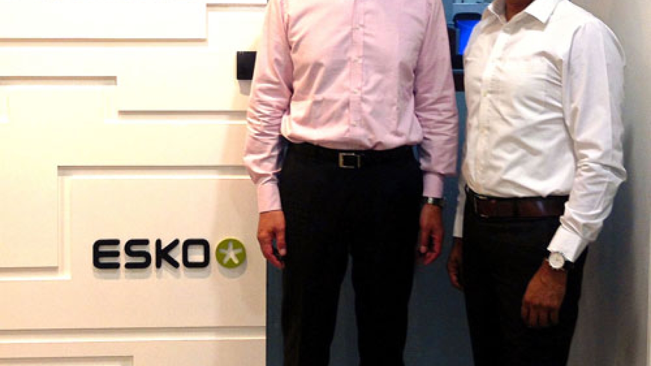 Christian Korte, senior vice president and Shrihari Rao, sales director of Esko at the new office in Mumbai