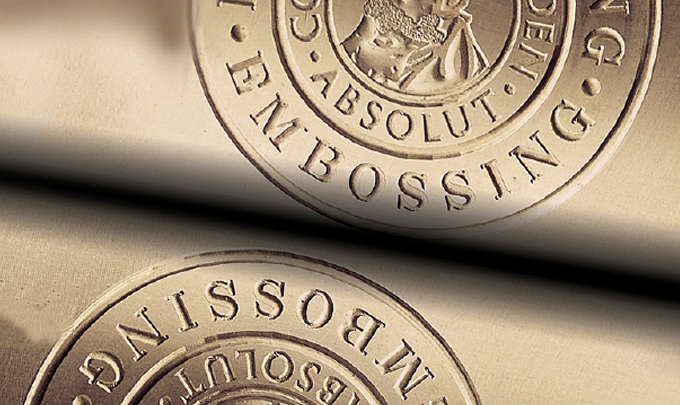 Figure 4.13 - Close-up of imaged embossing cylinders