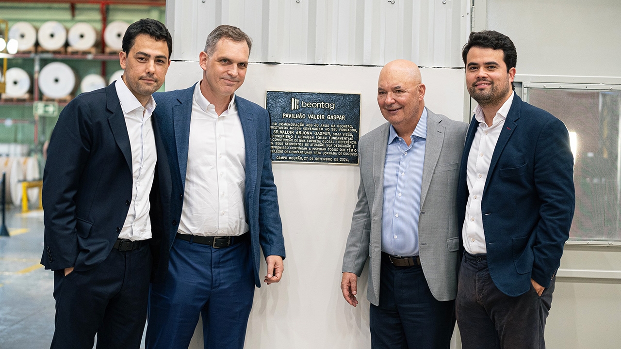 (L-R) Thiago Horta, COO; Ricardo Lobo, CEO; Valdir Gaspar, founder; Pedro Christ, CFO of Beontag.