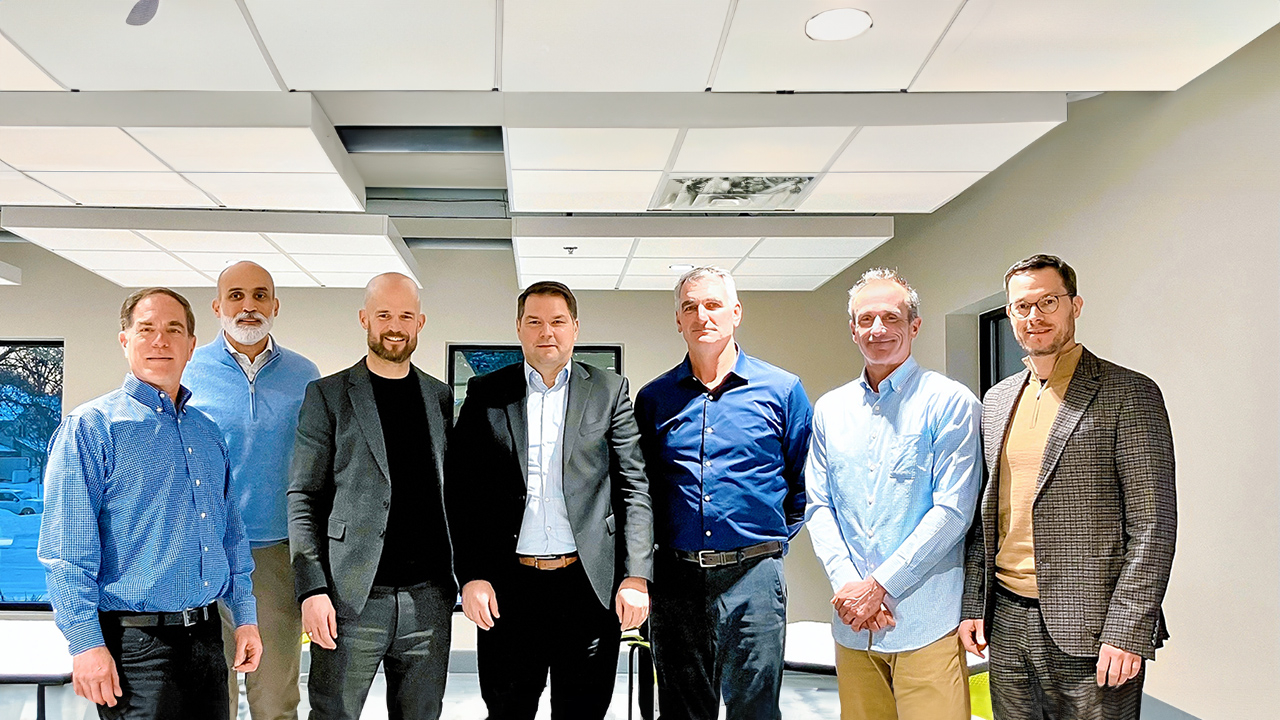 A group shot of Dave Rosen, Jaime Orozco, Guido Spachtholz, Harald Wallner, Ben Reif, Rick Laliberte and Heiko Henninger