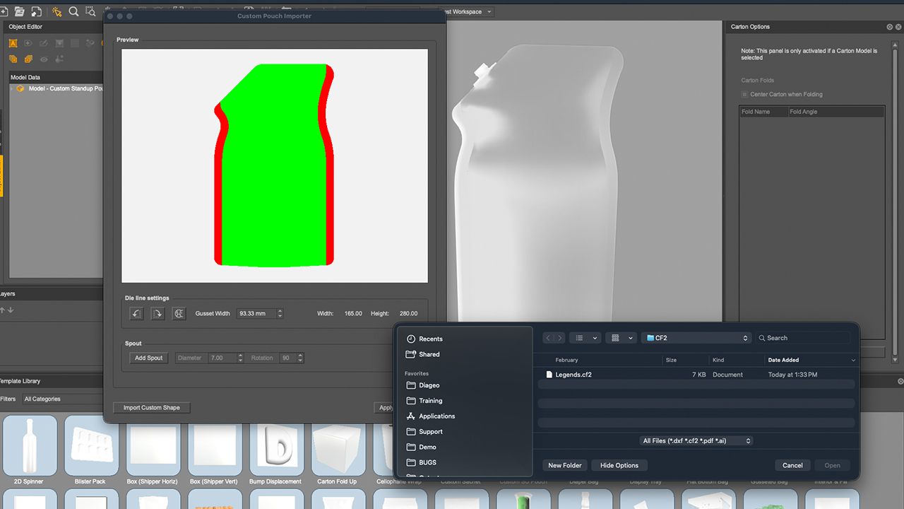 iC3D on a computer screen