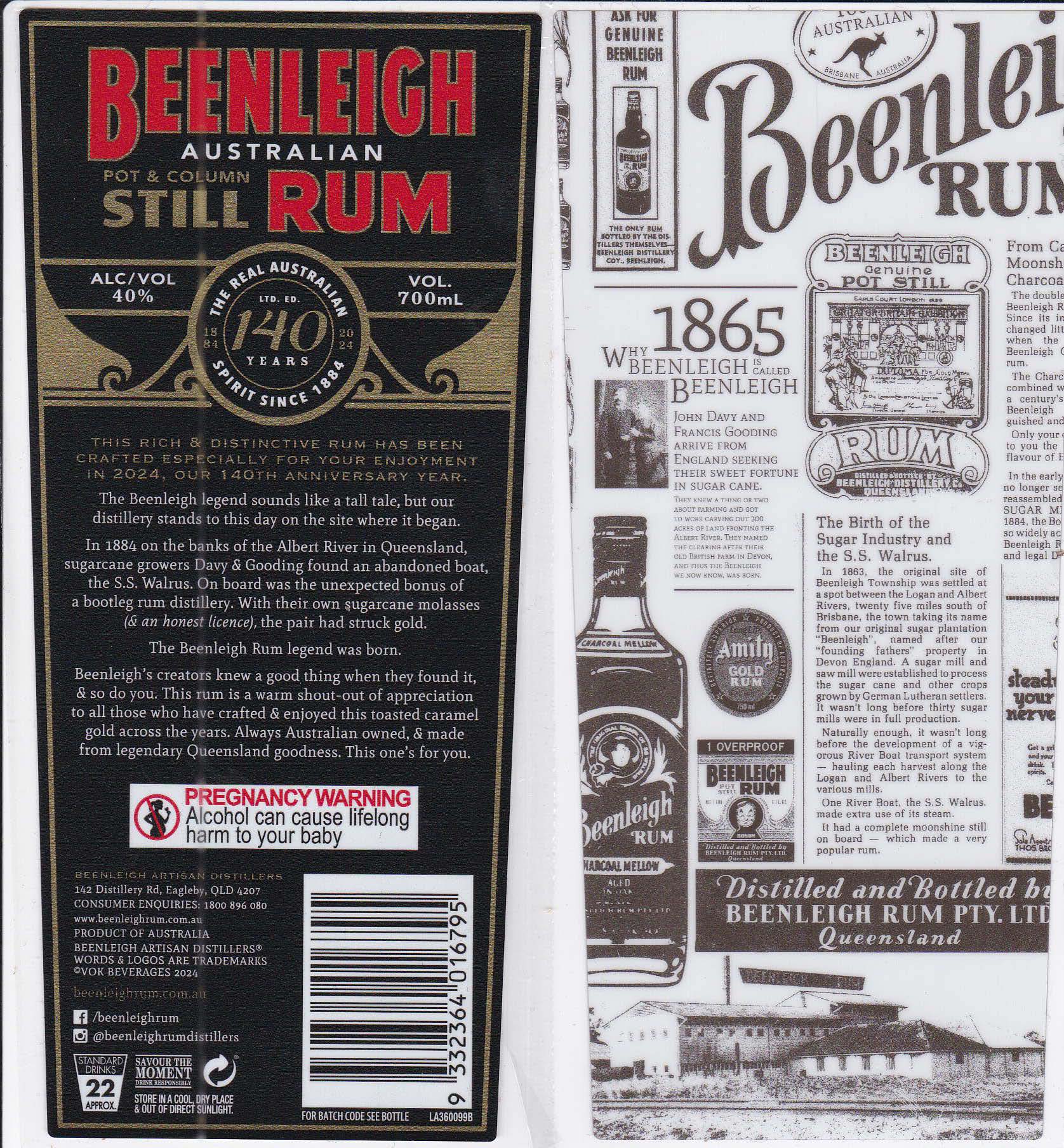 Multi Color Adelaide for Beenleigh Rum