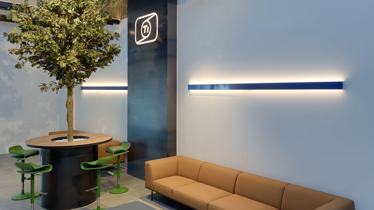 A couch in Taghleef's new innovation center