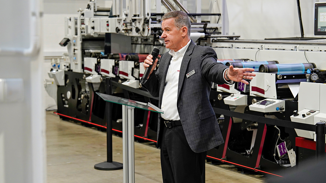 Duane Pekar, Mark Andy CEO, at the event in Warsaw.