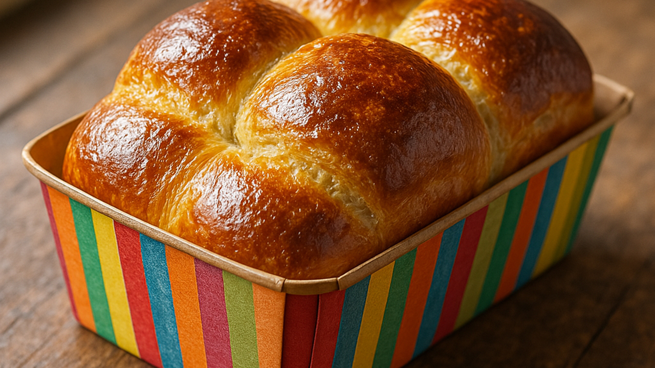 bread in color fiber packaging