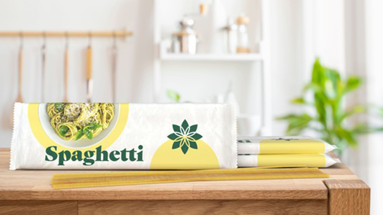 Paper-based spaghetti packaging