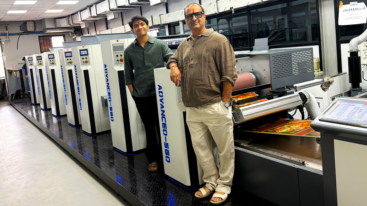Rishan Patel and Rakesh Patel in front of the WJPS Advanced 560
