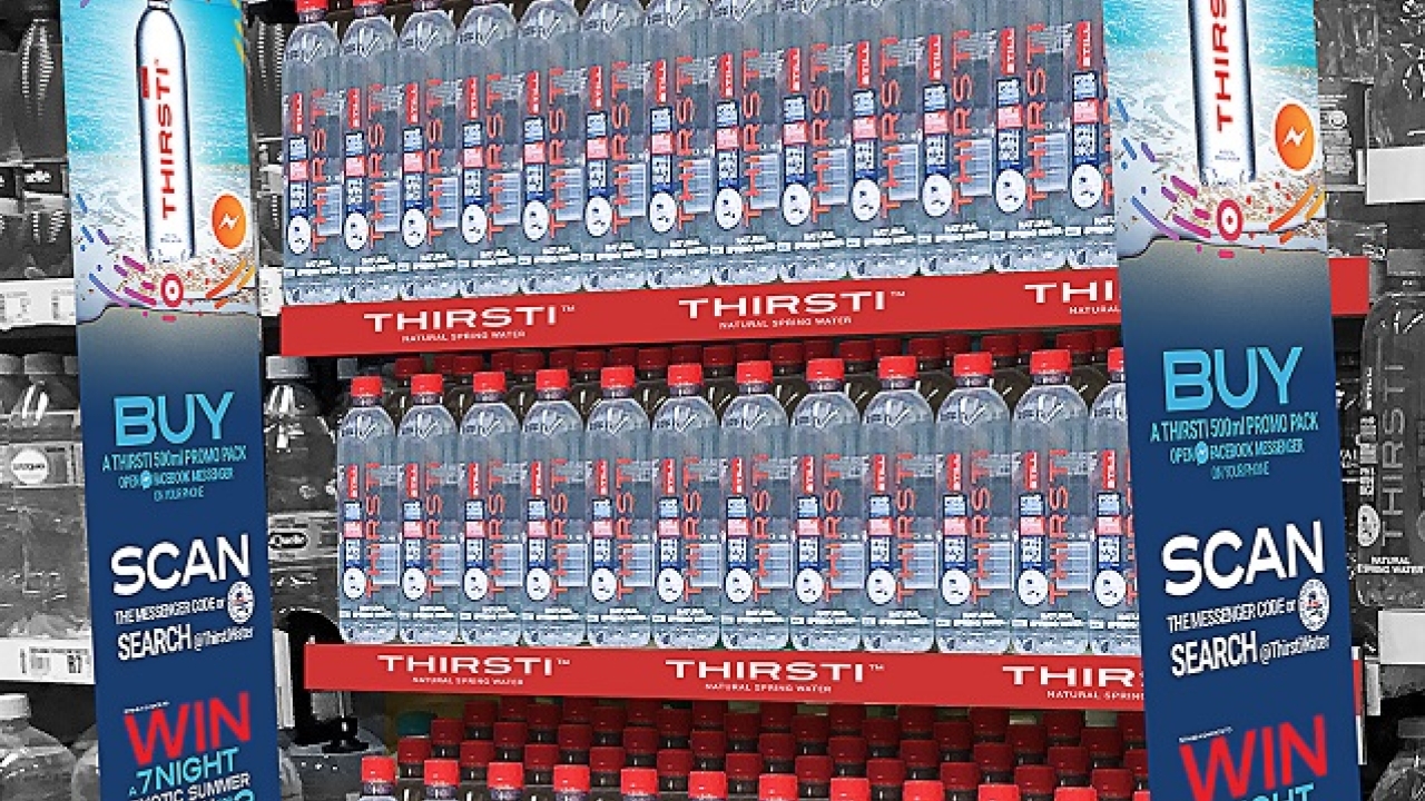 Developing a system that could successfully process the unique competition number on each bottle via the Facebook Messenger page was key for the promotion’s success Developing a system that could successfully process the unique competition number on each bottle via the Facebook Messenger page was key for the promotion’s success