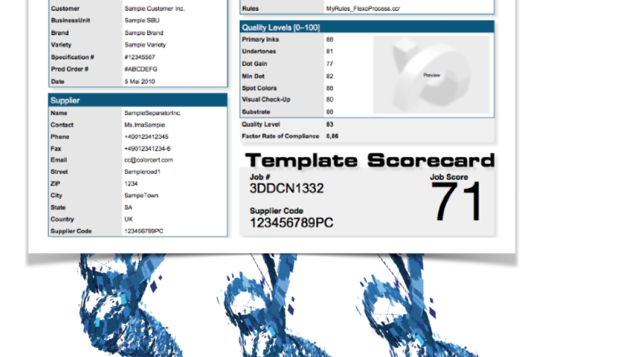ColorCert provides procurement and brand owners with a dashboard, presenting supplier scorecards for monitoring the production process across the supply chain ColorCert provides procurement and brand owners with a dashboard, presenting supplier scorecards for monitoring the production process across the supply chain