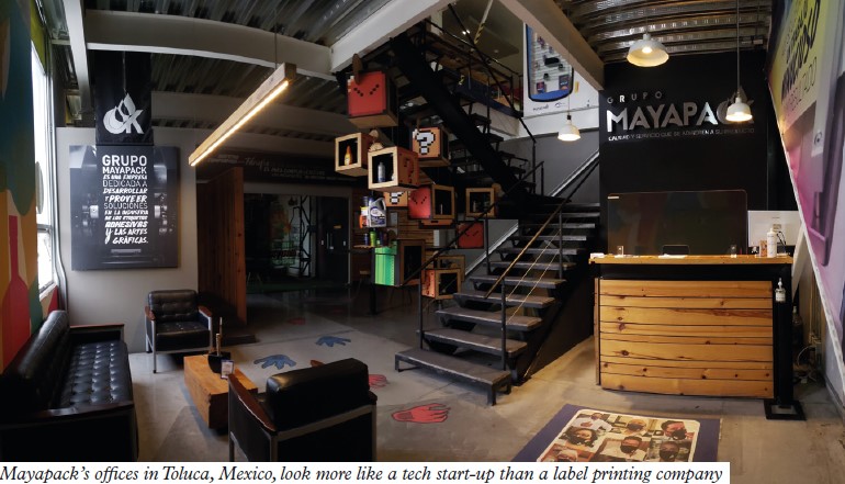 Mayapack’s offices in Toluca, Mexico, look more like a tech start-up than a label printing company