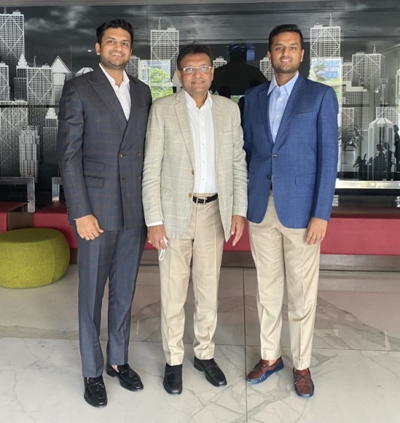 (L-R) Siddharth Jain, MD of MLJ Industries, Vinay Jain, MD of MLM, and Chirag Jain