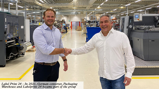 Label Print 24 - In 2021, German converter, Packaging Warehouse and Labelprint 24 became part of the group