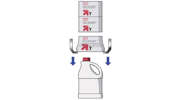Figure 1.1 The process of stretch sleeve labeling © 2017 Accraply, Inc.