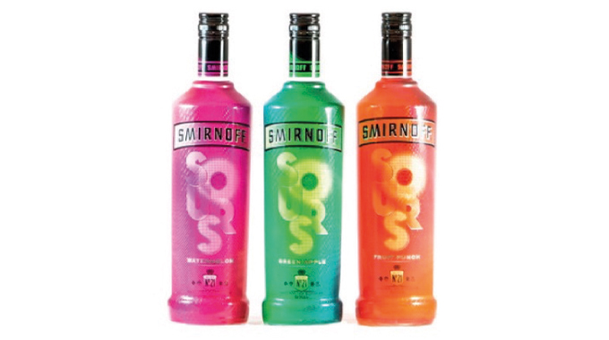 Figure 1.4 Heat shrink sleeving provides 360 degree graphics on Smirnoff Sours. Source- CCL Label Figure 1.4 Heat shrink sleeving provides 360 degree graphics on Smirnoff Sours. Source- CCL Label