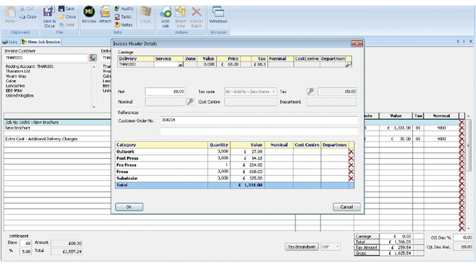 Figure 1.9 Sales and purchase invoice reporting in  Tharstern MIS