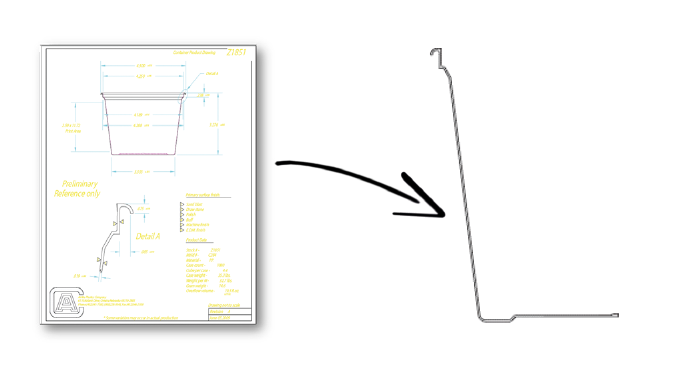 Figure 3.10 Creating a profile from a drawing or catalogue. Source- Esko