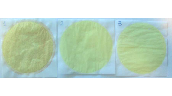 Figure 3.14 Stain test involves applying a colored stain/dye solution which will color the substrate but not the silicone