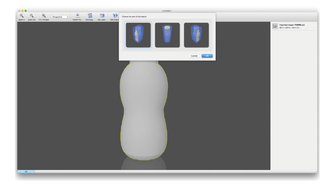 Figure 3.15 With the container shape created, the next step is to determine how the sleeve will be applied to the container. Source- Esko