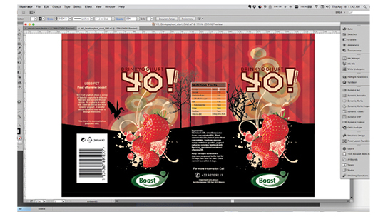 Figure 3.19 The sleeve graphics in Adobe Illustrator. Source- Esko