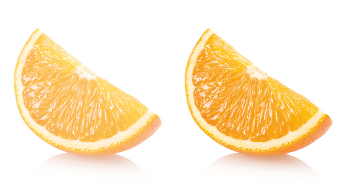 Figure 3.31 - When the whites are darker and the blacks are lighter (left image) the image may lack detail. With the correct repro the image appears more vibrant (right image) Figure 3.31 - When the whites are darker and the blacks are lighter (left image) the image may lack