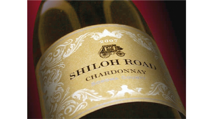Figure 3.4 - Shiloh Road wine label printed on an Avery Dennison tree-free paper labelstock