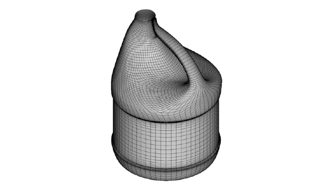 Figure 3.8 The complex die line for a container. Source- Esko